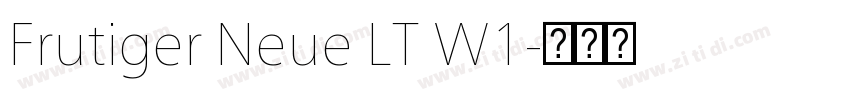 Frutiger Neue LT W1字体转换